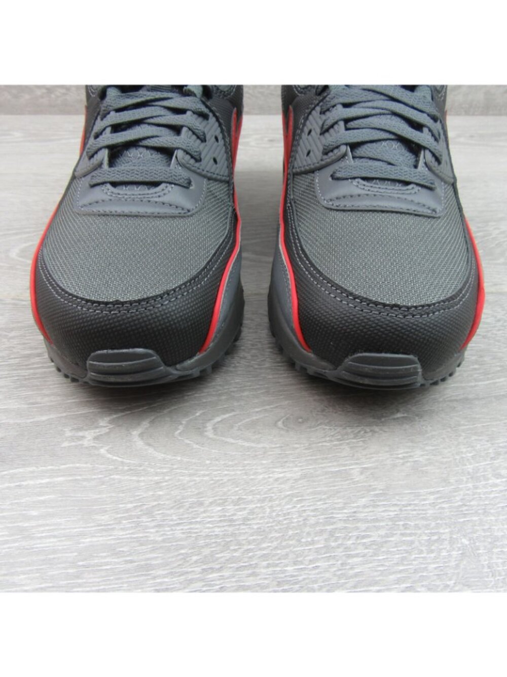 Nike Air Max 90 Premium Men's Size 10.5 Iron Grey Red Shoes NEW - Picture 5 of 16